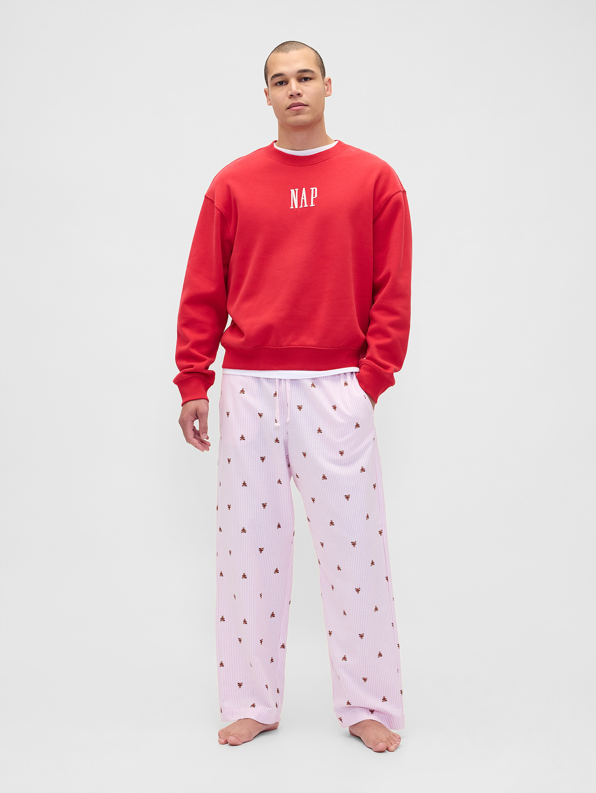 Adult Softest Flannel PJ Pants - Pink brannan bear
