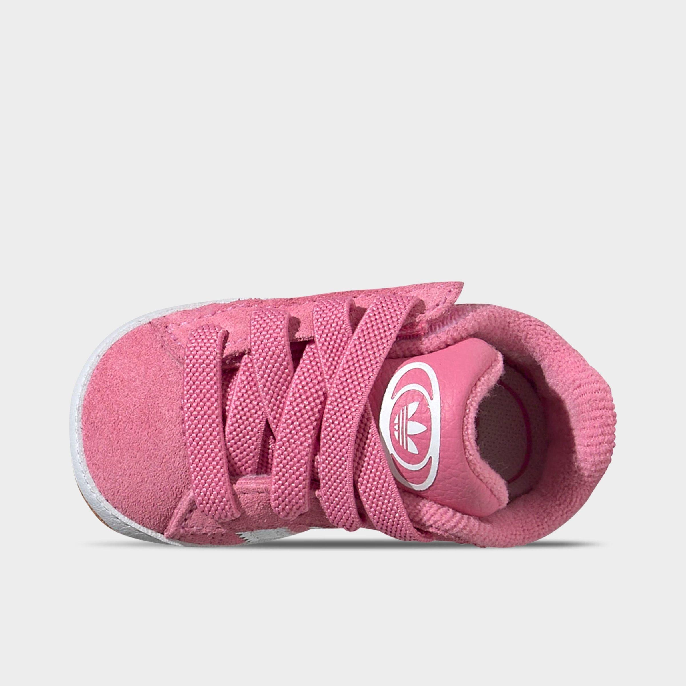 Infant adidas Originals Campus 00s Stretch Lace Comfort Closure Crib Shoes - Bliss Pink/White/Gum - Top view