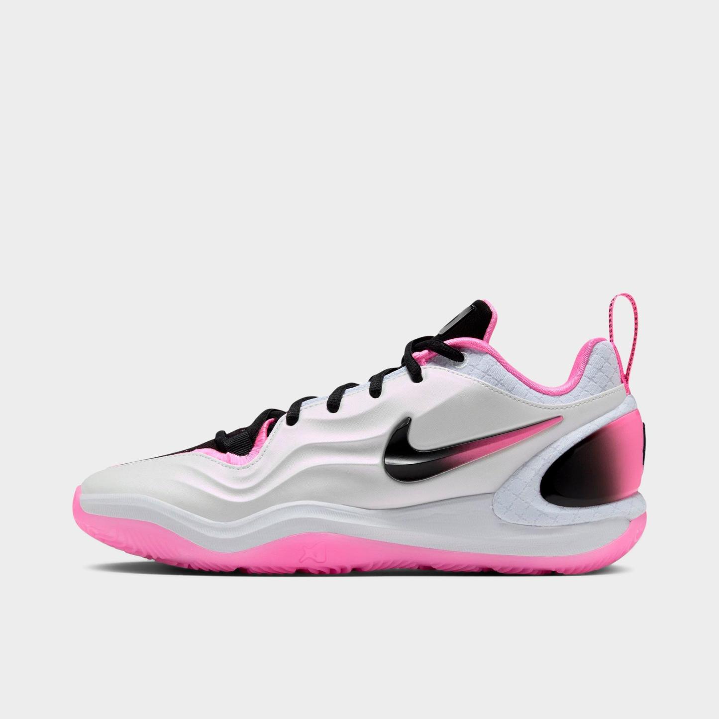 Nithtke A'Two A'ja Wilson Basketball Shoes - Part 1 - Pink Spell/White/Black - Left shoe facing left. Outside of the shoe.