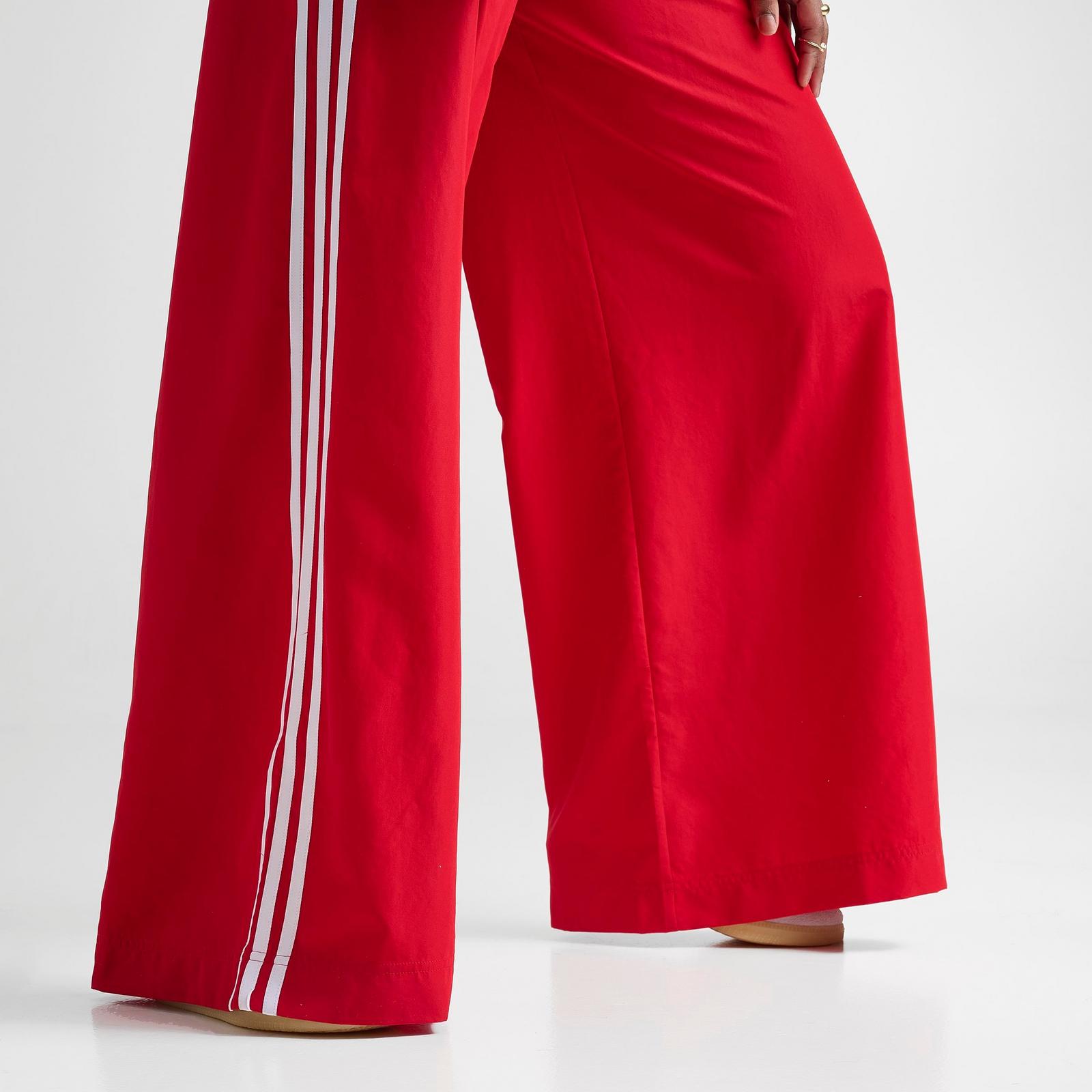 Women's adidas Originals Firebird Adilenium Woven Track Pants - Better Scarlet/White - view 6