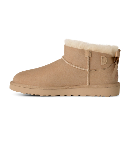 UGG® Women's Ultra Mini Bailey Bow Round Toe Booties - Sand