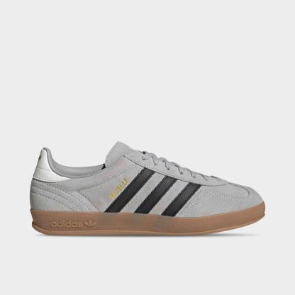 Men's adidas Originals Gazelle Indoor Casual Shoes - Grey/Black/Gum - view 1