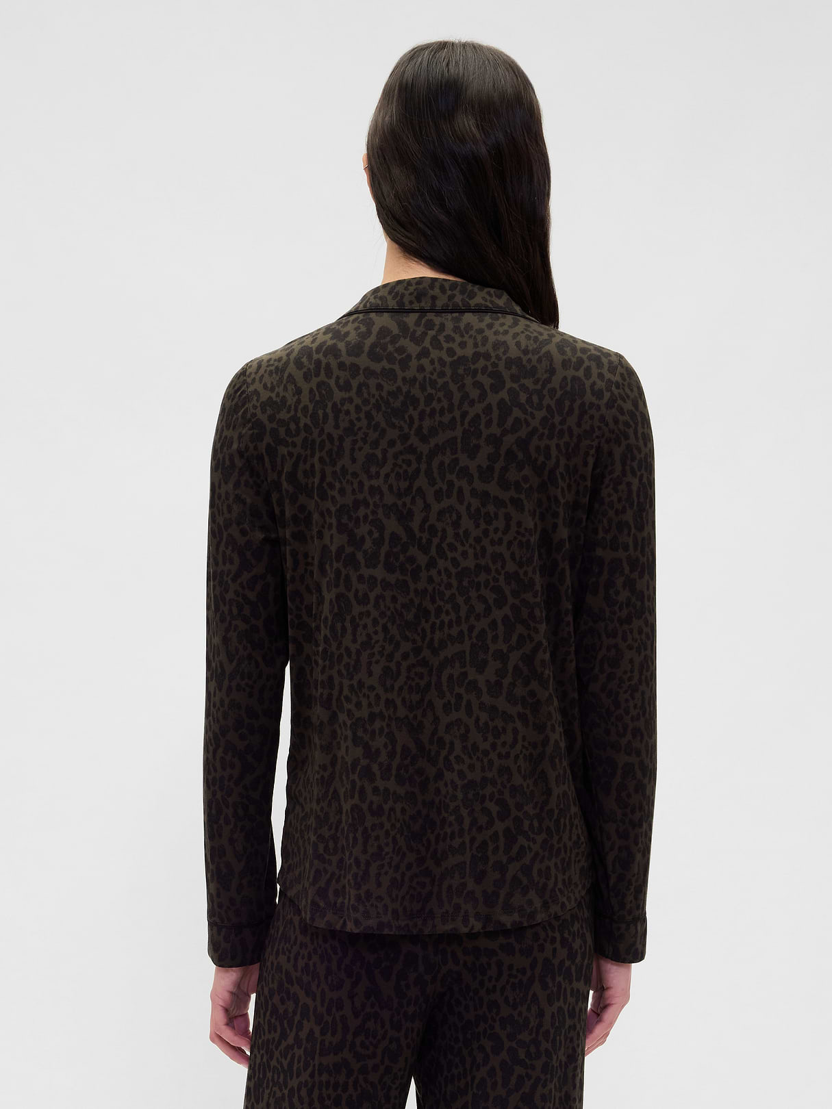 SoftMade Modal PJ Top - Leopard brown print
