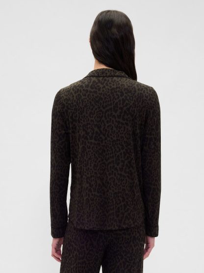 SoftMade Modal PJ Top - Leopard brown print