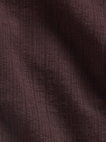 Textured Dobby Fitted Shirt - Terra brown