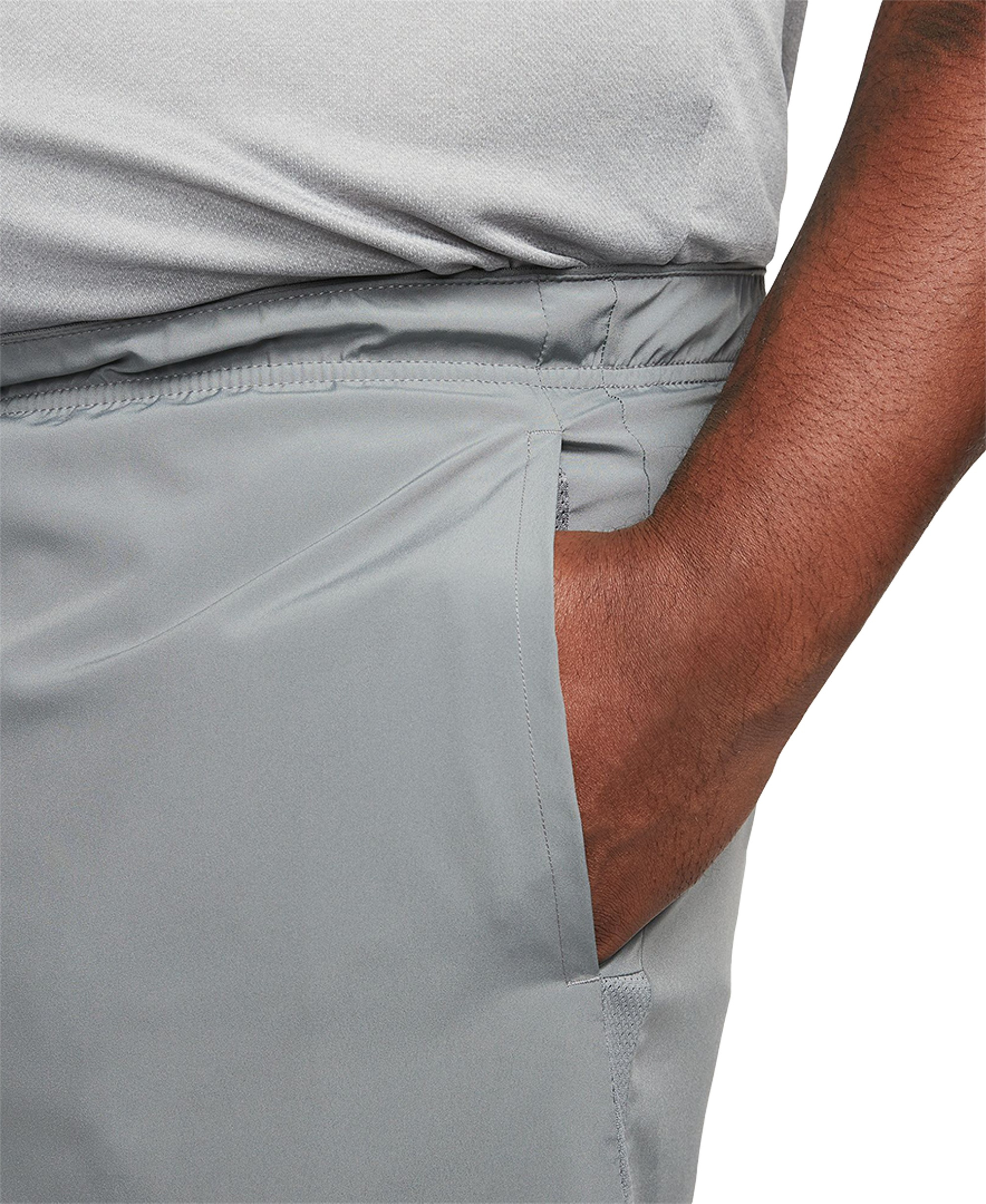 Nike Men's Challenger Dri-FIT Brief-Lined 7" Running Shorts - Smoke Grey/reflective Silver