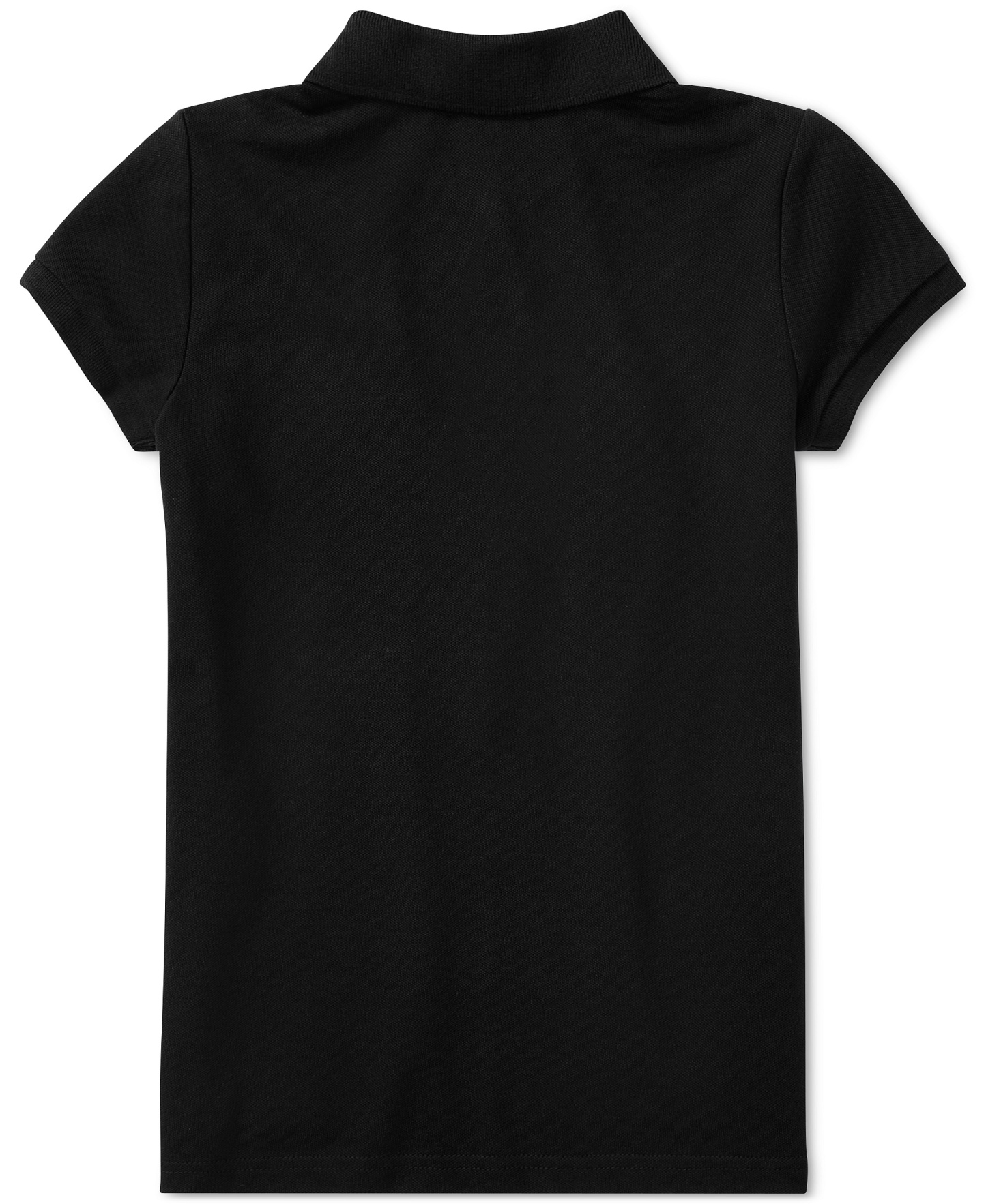 Polo Ralph Lauren Girls' 7-16 Stretch Cotton Mesh Polo Shirt - Polo Black