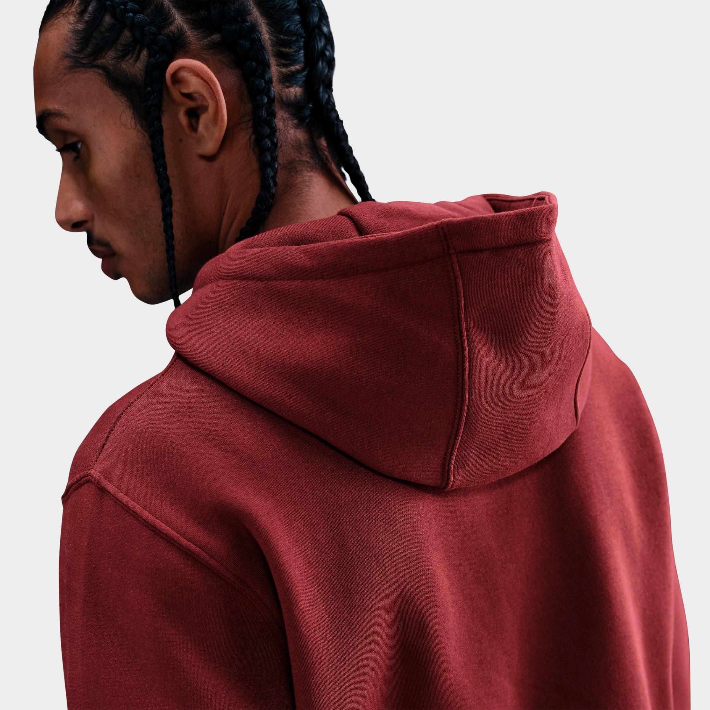 Men's Nithtke Club Fleece Embroidered Premium Full-Zip Hoodie - Part 1 - Dark Team Red/Dark Team Red/White