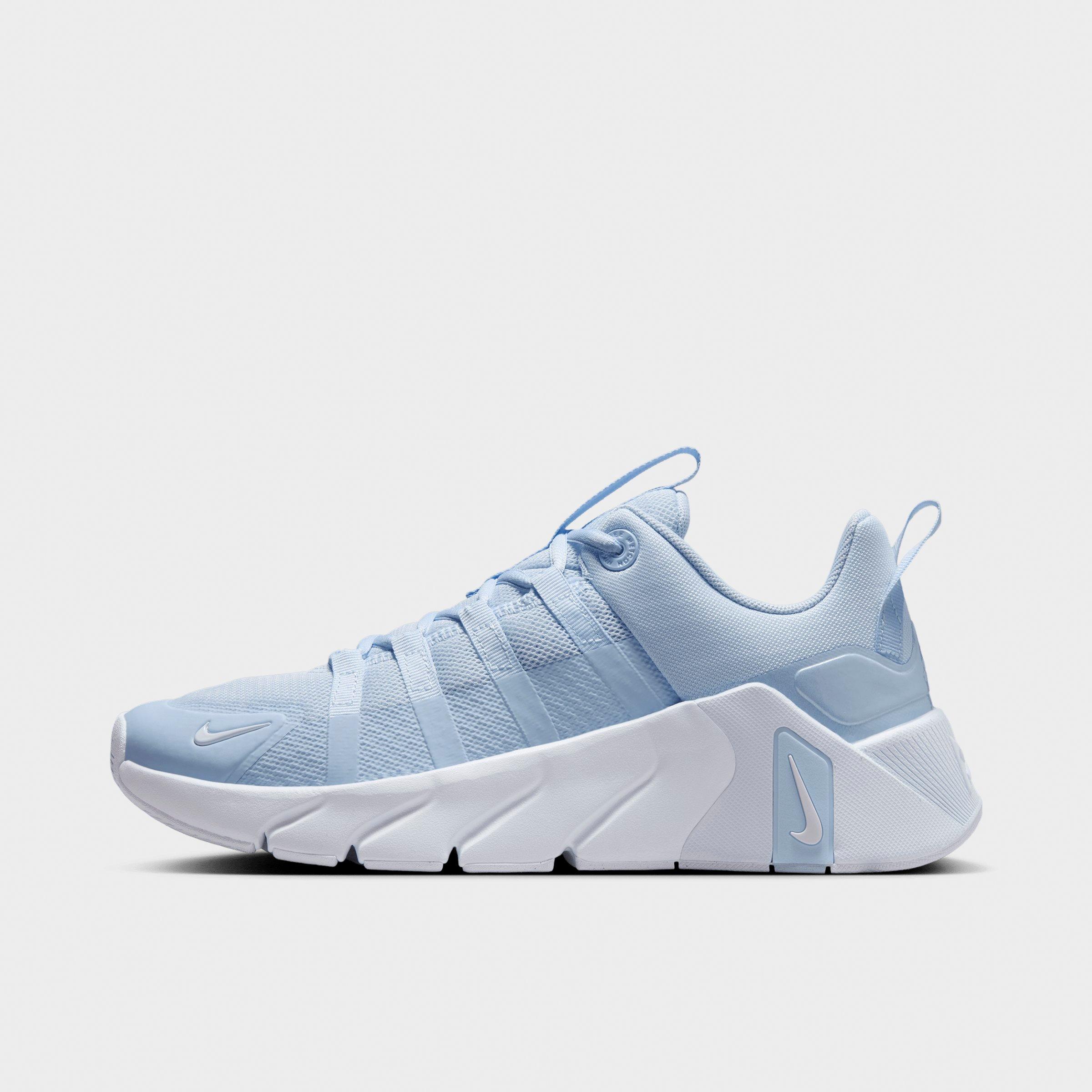 Women’s Nithtke Free Metcon 7 Training Shoes - Part 1 - Hydrogen Blue/Football Grey/White - Left shoe facing left. Outside of the shoe.