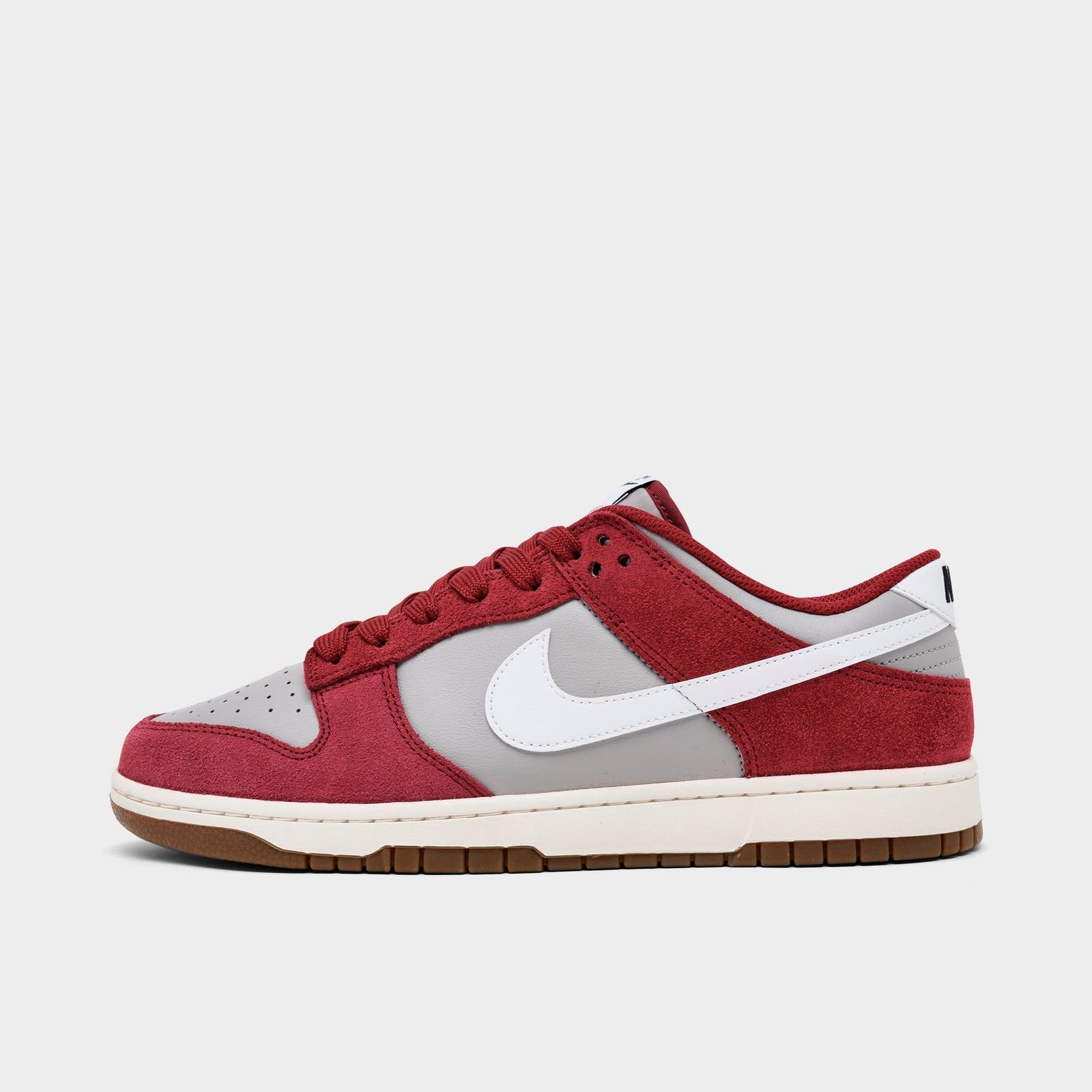 Men's Nike Dunk Low Retro SE Casual Shoes - College Grey/White/Team Red/Sail