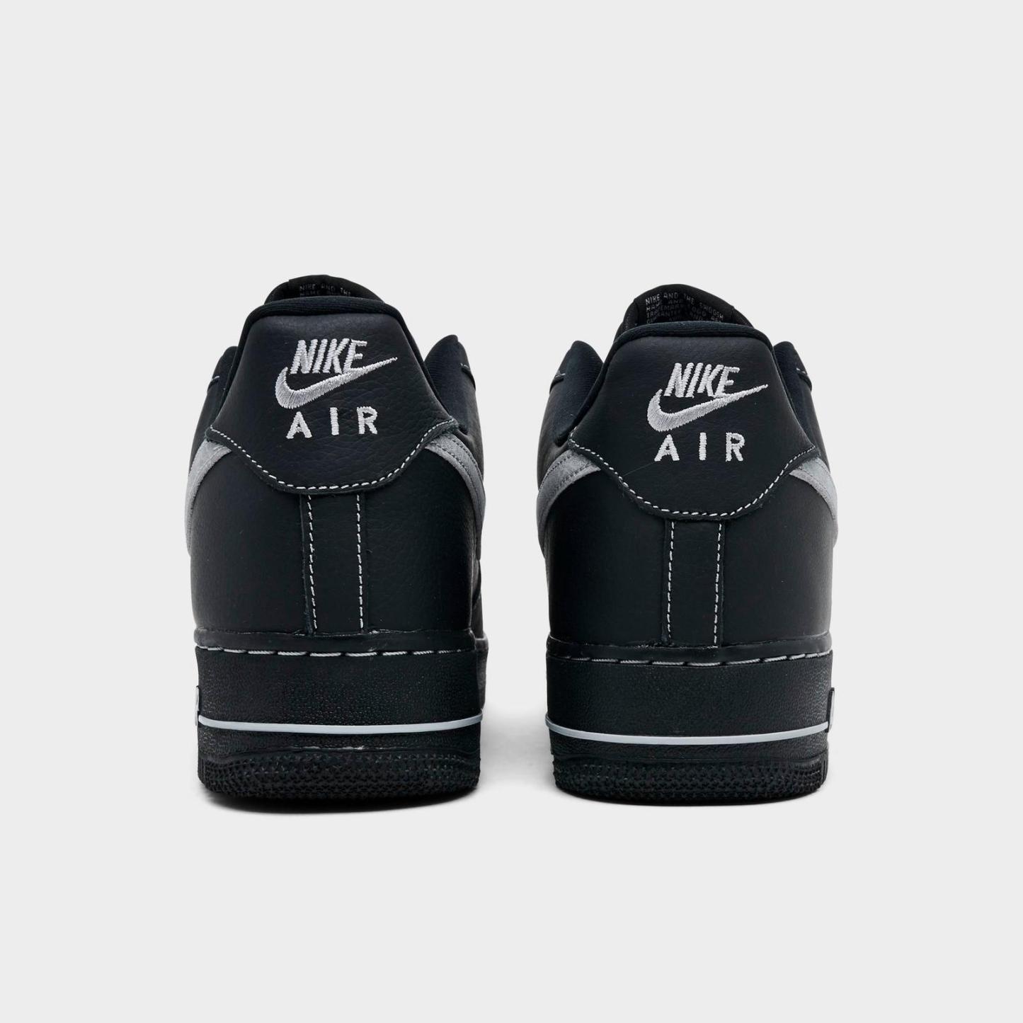 Men's Nike Air Force 1 '07 LV8 Casual Shoes - Black/Black/Black/Wolf Grey