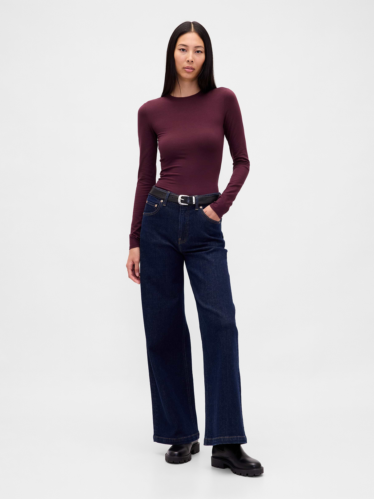 CloseKnit Jersey T-Shirt - Bordeaux purple