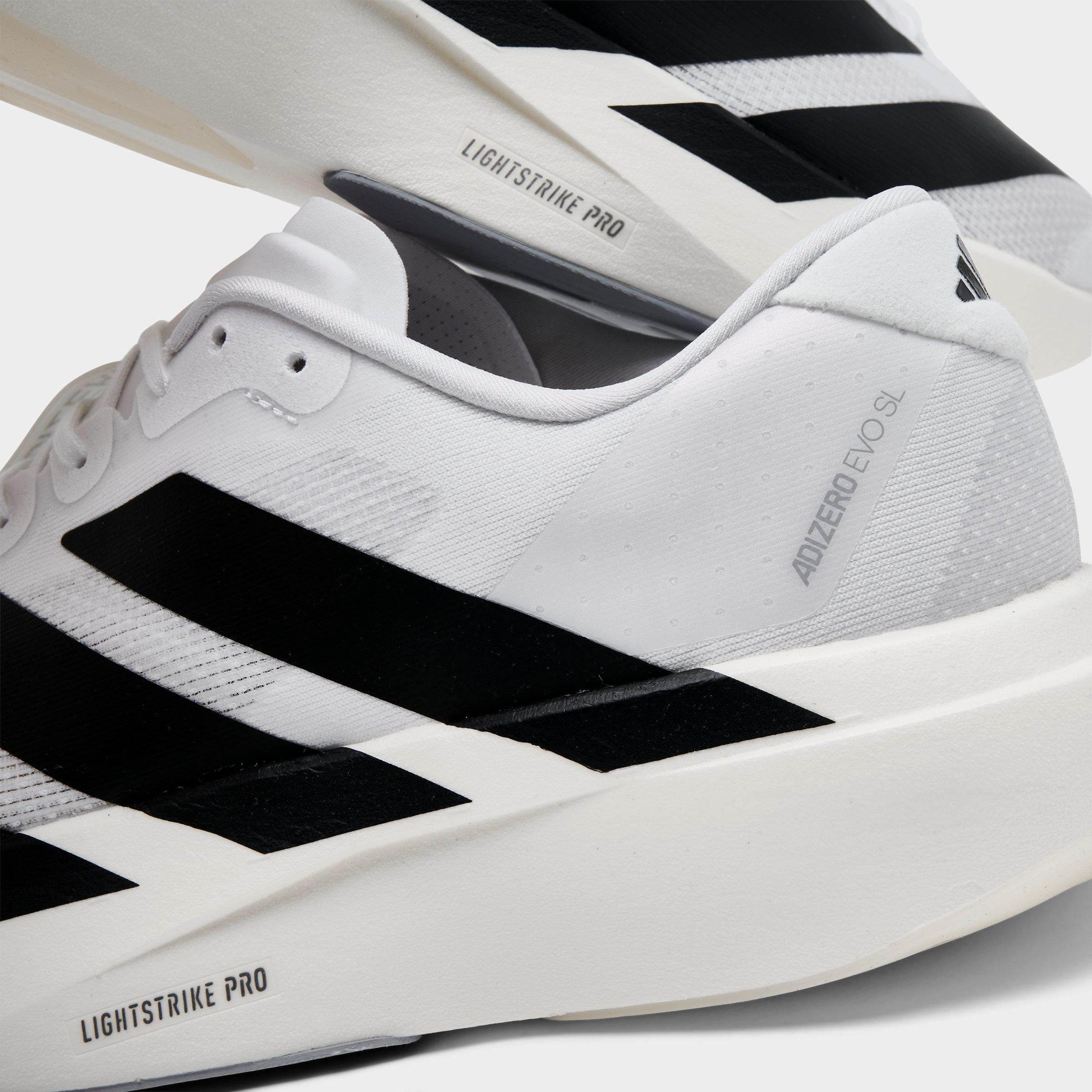 Men's adidas Adizero EVO SL Running Shoes - Part 2 - Cloud White/Core Black/Cloud White - Detail shot