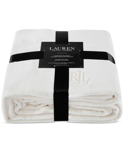 Lauren Ralph Lauren Micromink Plush Blanket, Twin