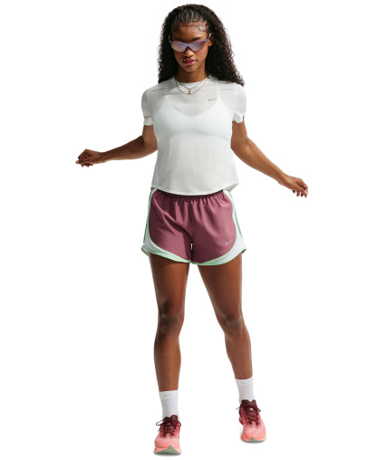 Nike Women's Tempo Dri-FIT Mid-Rise Running Shorts - Pink Smoke/white/reflective Silv