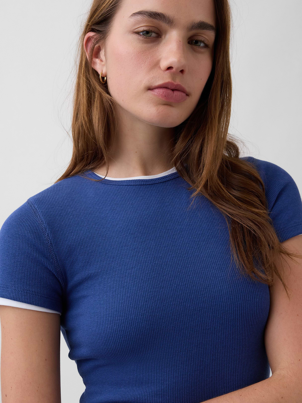 Modern Rib T-Shirt - Blue track