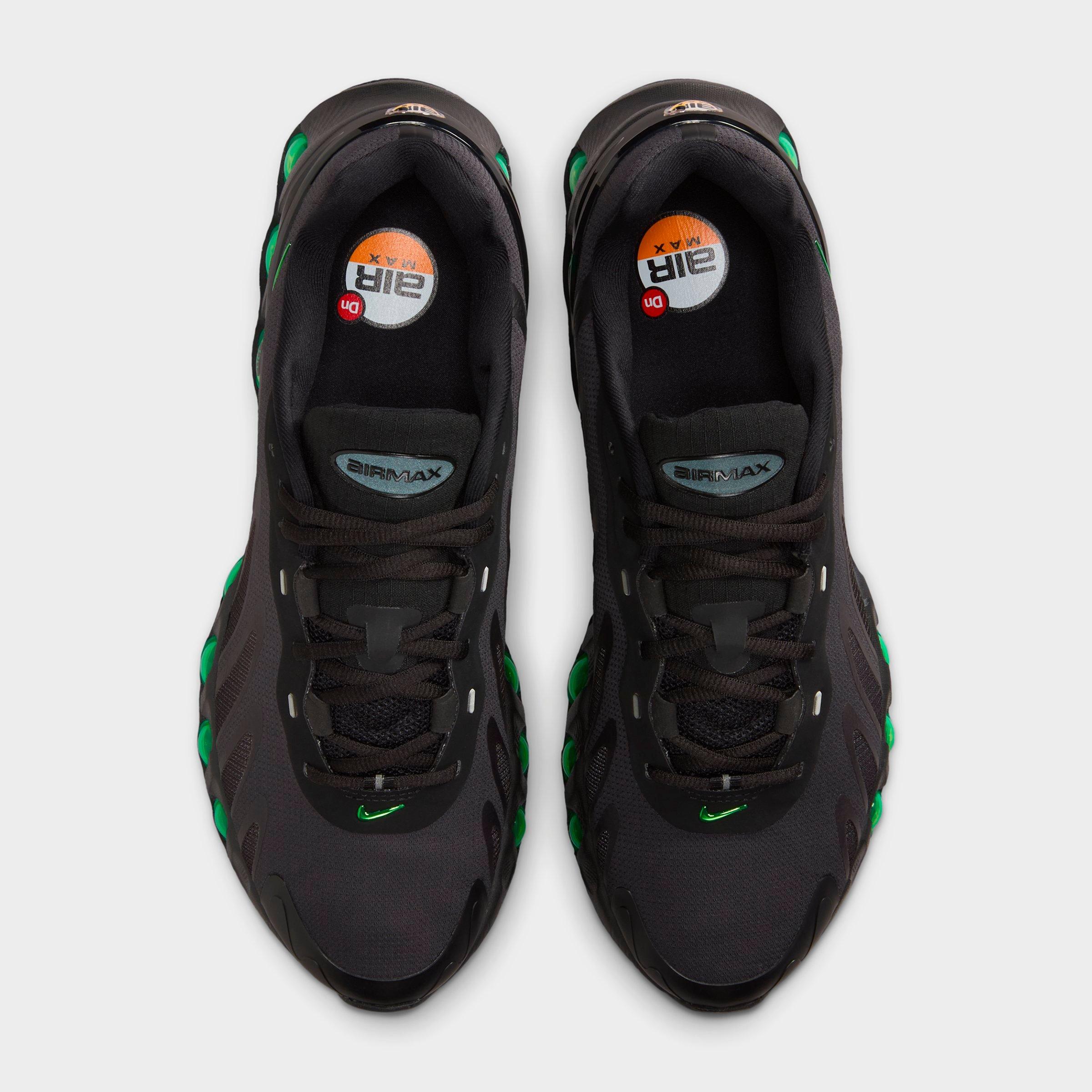 Men's Nithtke Air Max Dn8 Casual Shoes - Black/Dark Smoke Grey/Black/Green Strike - Top view