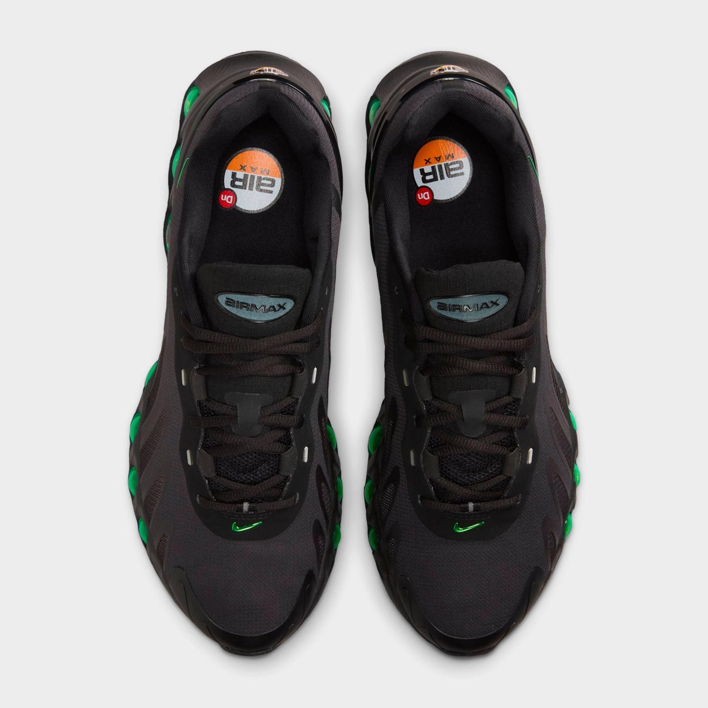Men's Nithtke Air Max Dn8 Casual Shoes - Black/Dark Smoke Grey/Black/Green Strike - Top view