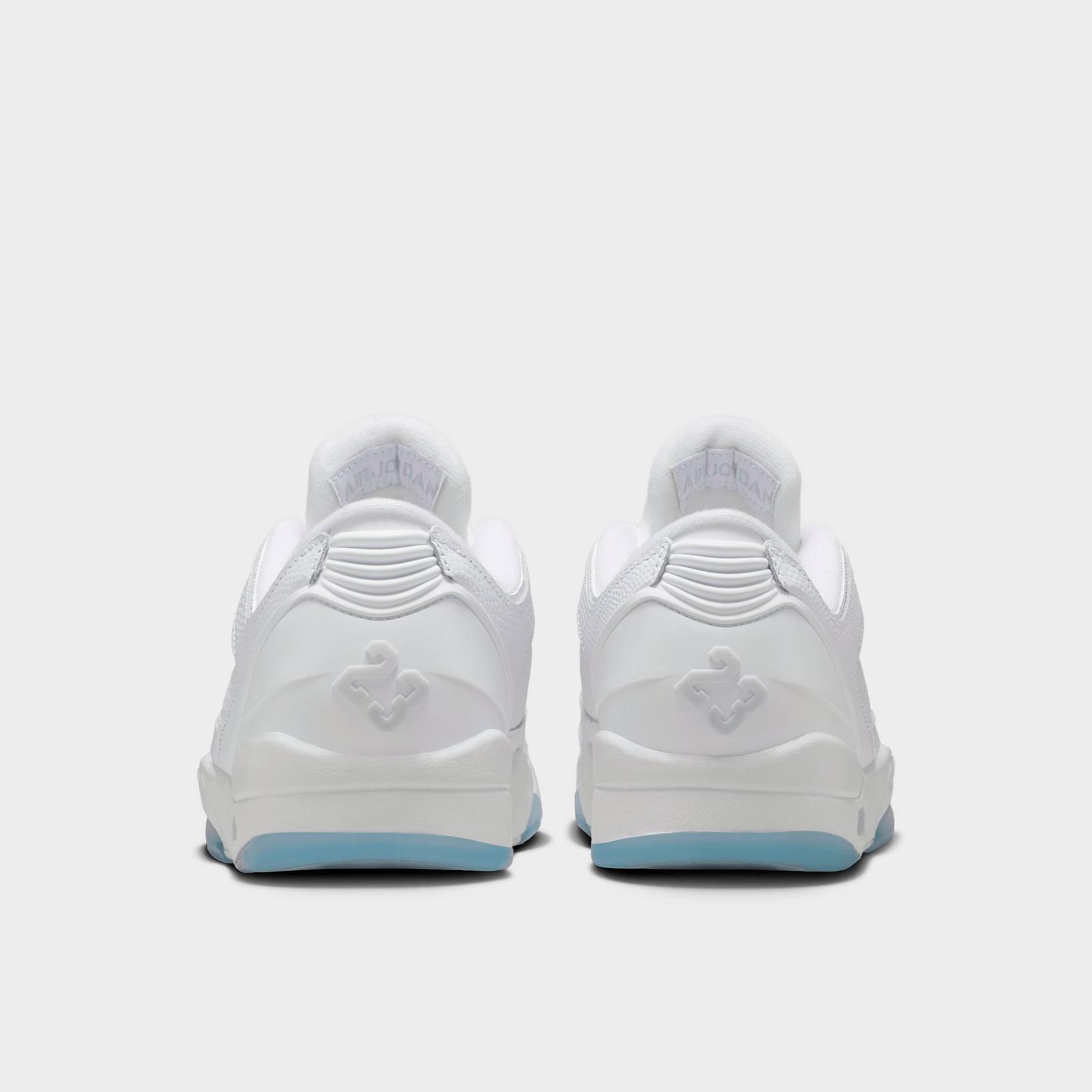 Men's Jordan Sixty Plus Low Casual Shoes - White/Black/Pure Platinum - Left shoe facing left. Outside of the shoe. - view 4