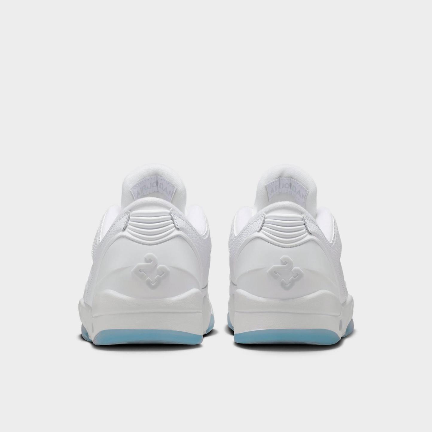 Men's Jordan Sixty Plus Low Casual Shoes - White/Black/Pure Platinum - Left shoe facing left. Outside of the shoe. - view 4