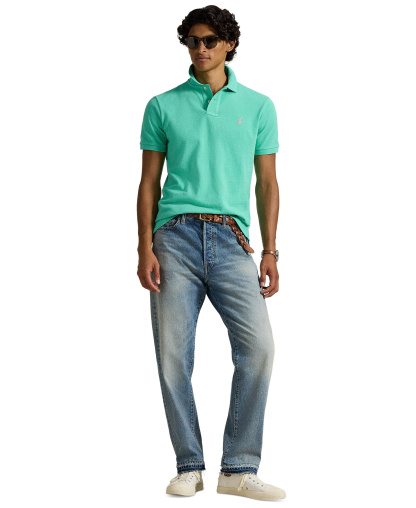 Polo Ralph Lauren Men's Custom Slim-Fit Mesh Polo Shirt - Sunset Green