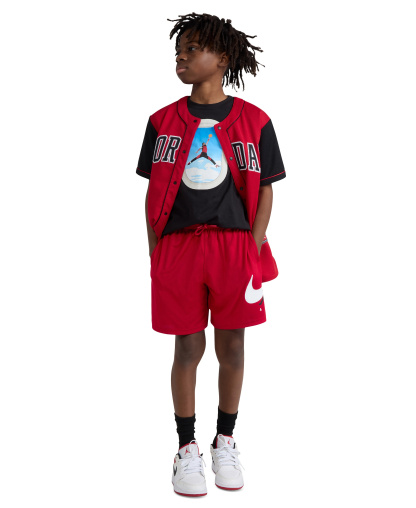 Jordan Boys' 8-20 Graphic Varsity-Style Mesh Shorts - Gym Red