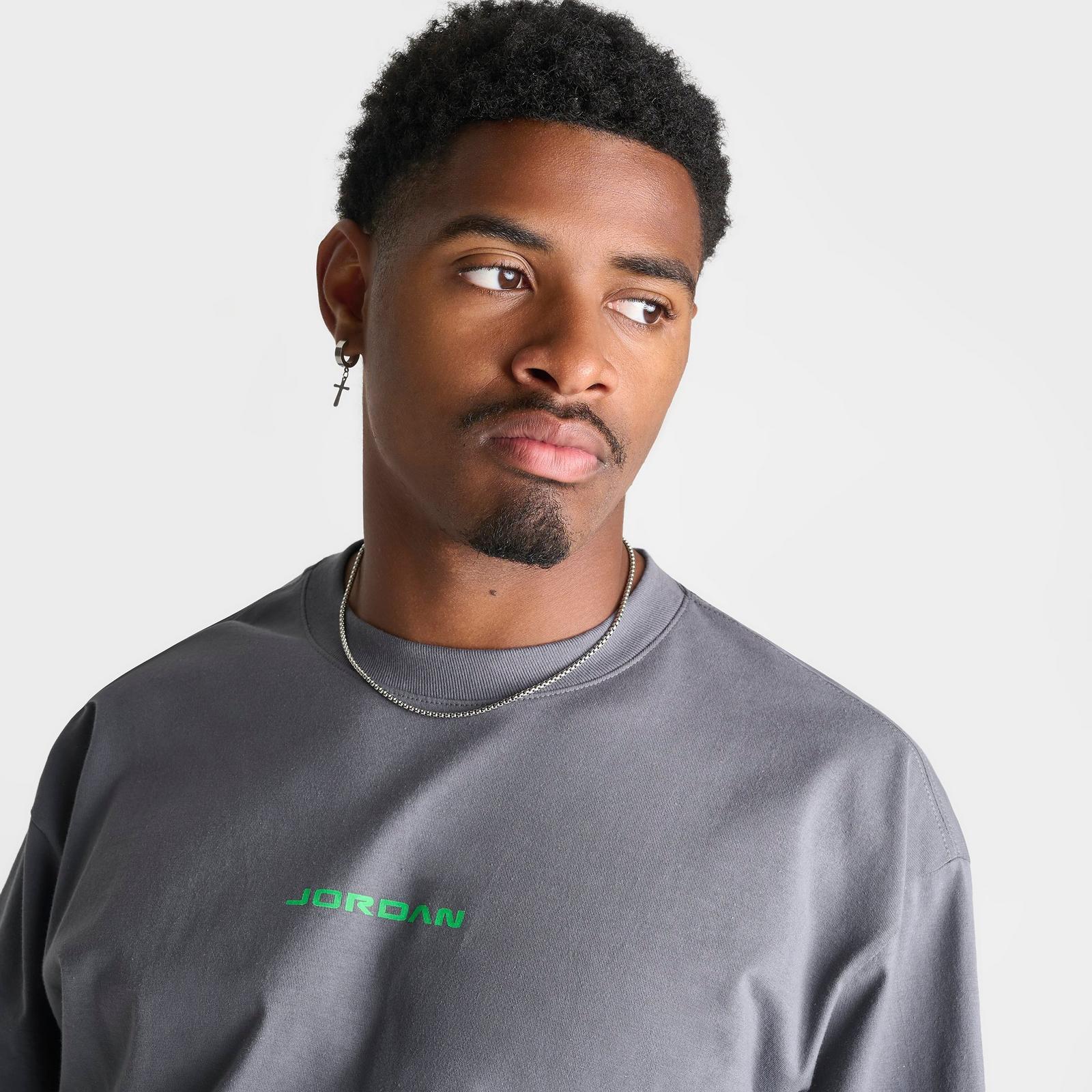 Men's Jordan 1985 AJ13 Flint T-Shirt - Flint Grey - view 6