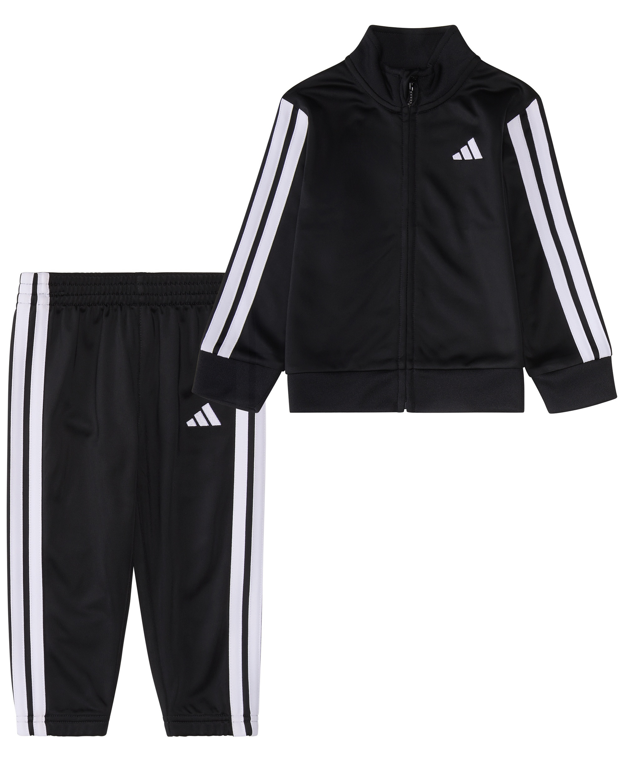 adidas Baby Boys 2-Piece Long Sleeve Track Jacket and Pants Set - Black