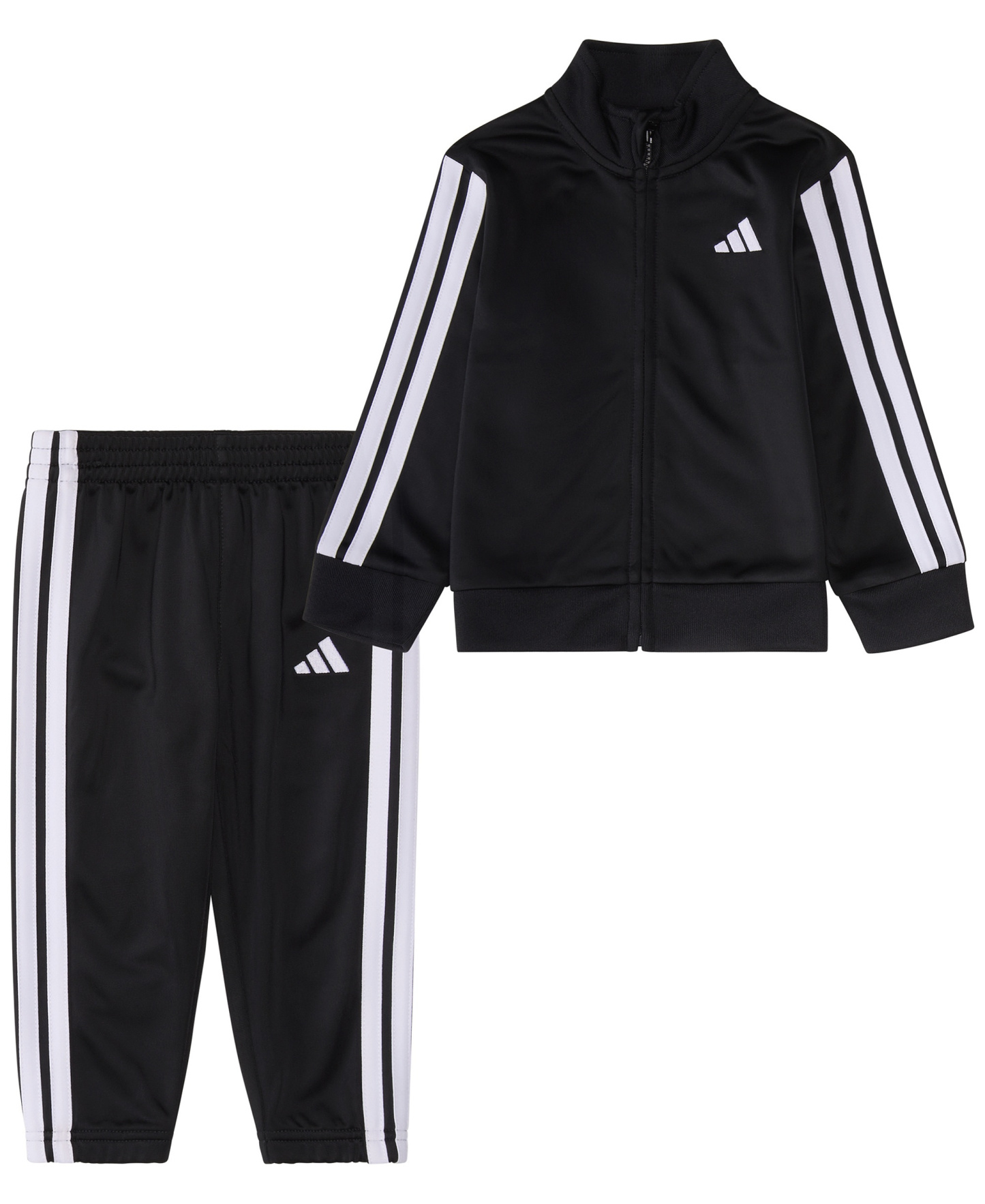 adidas Baby Boys 2-Piece Long Sleeve Track Jacket and Pants Set - Black
