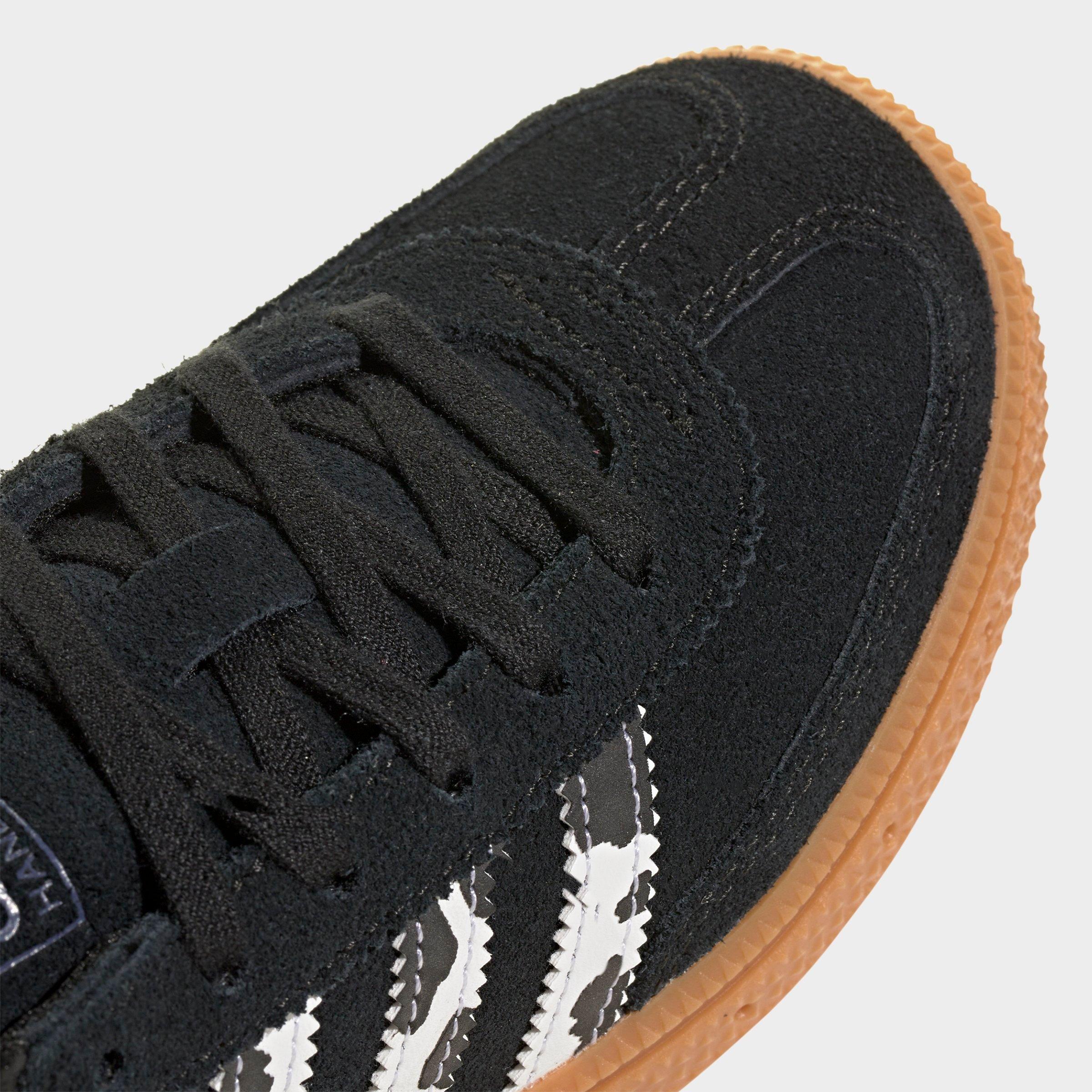 Girls' Little Kids' adidas Originals Handball Spezial Casual Shoes - Core Black/Violet/Cloud White - Detail shot