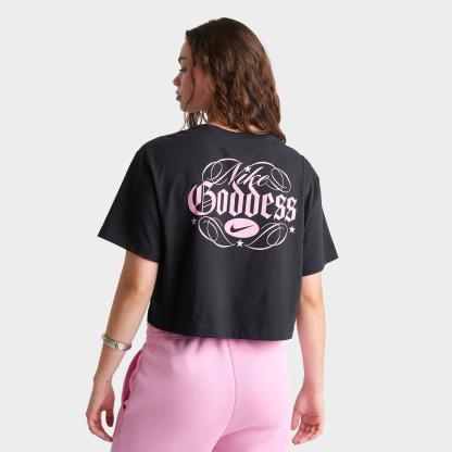 Women's Nithtke Sportswear Goddess Cropped T-Shirt - Black