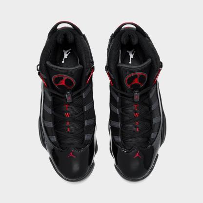 Men's Air Jordan 6 Rings Basketball Shoes - Black/Anthracite/Fire Red - view 5