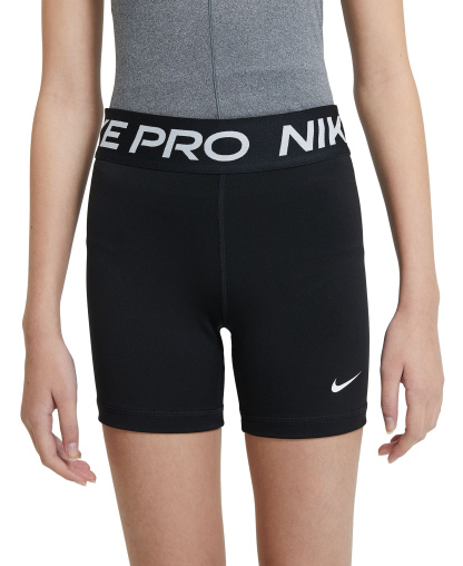 Nike Girls' 7-16 Pro Elastic Waist 3" Shorts - Black