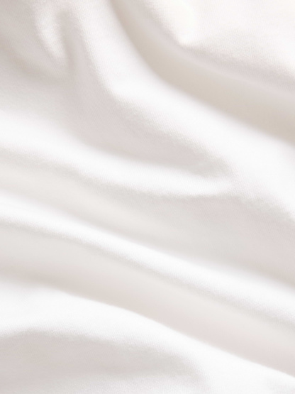 Knit Oversized Crop T-Shirt - Fresh white