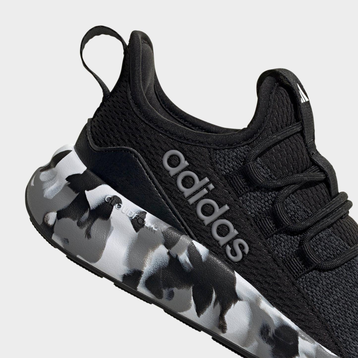 Girls' Little Kids' and Big Kids' adidas Lite Racer Adapt 8.0 Stretch Lace Casual Shoes - Part 2 - Core Black/Grey Three/Carbon - Detail shot