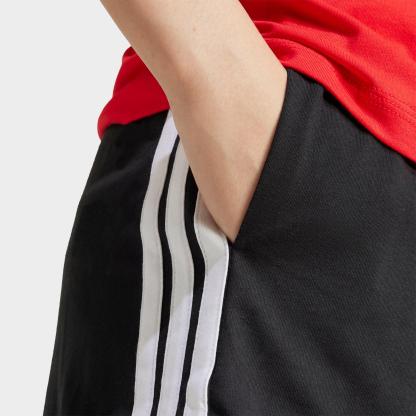 Women's adidas Originals Essentials 3-Stripes Cotton Shorts - Black/White