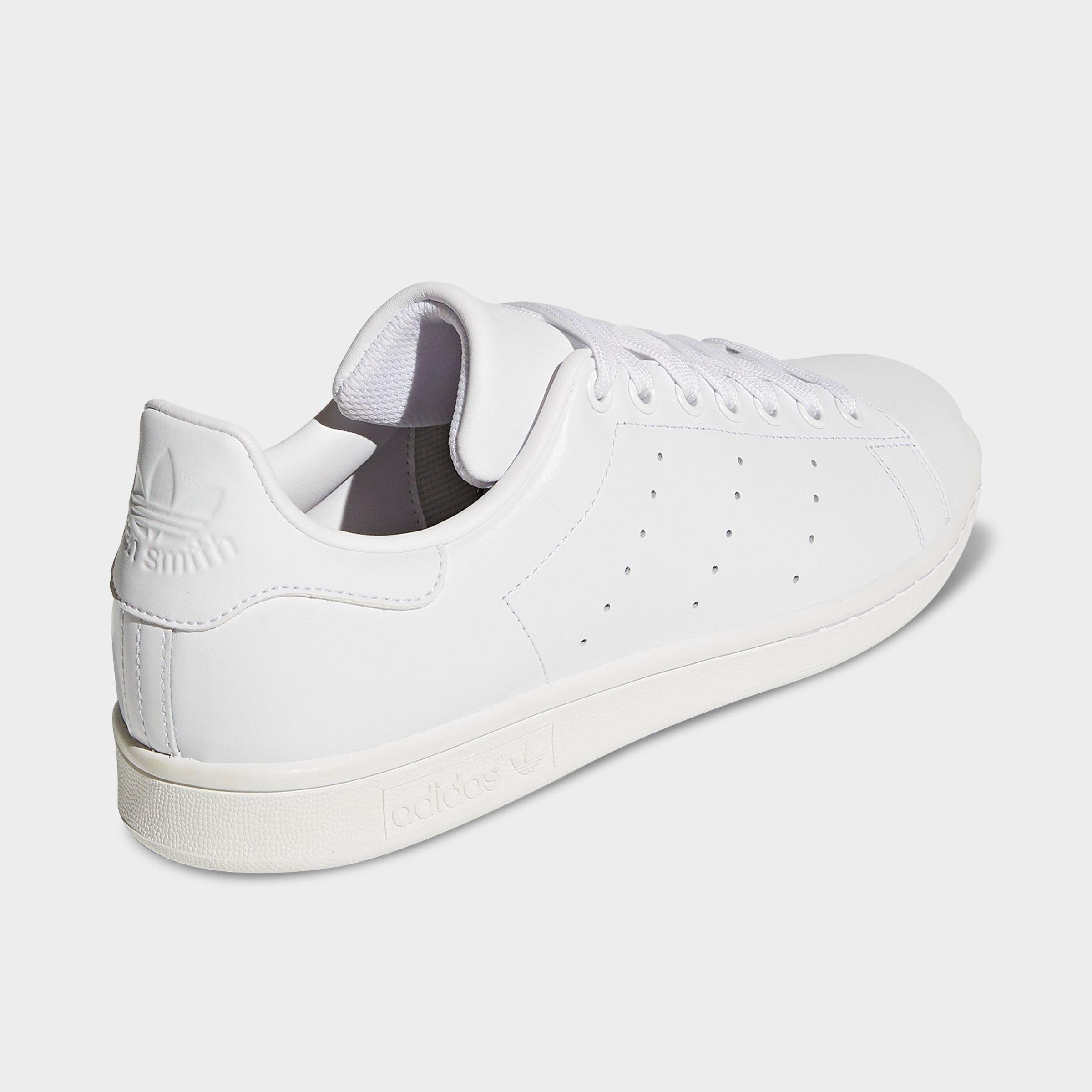 Men's adidas Originals Stan Smith Casual Shoes - Cloud White/Cloud White/Cloud White - Back view