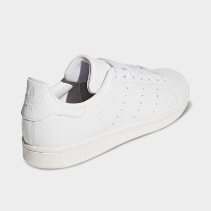 Men's adidas Originals Stan Smith Casual Shoes - Cloud White/Cloud White/Cloud White - Back view