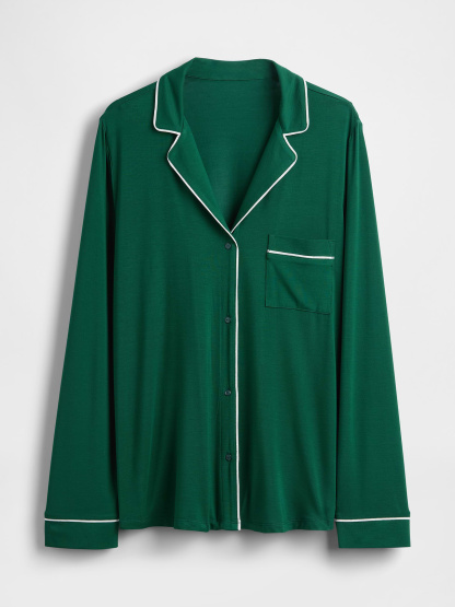 SoftMade Modal PJ Top - Evergreen glamour