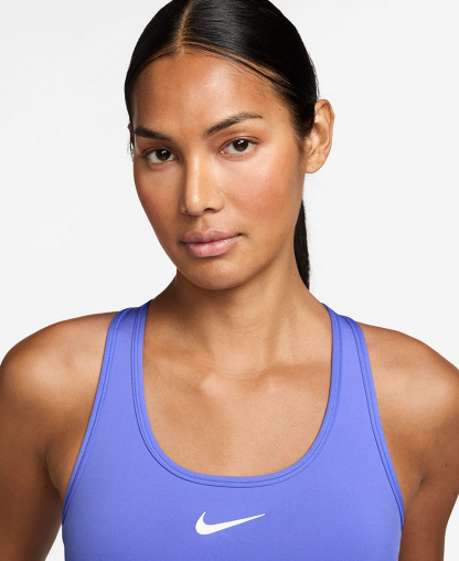 Nike Women's Swoosh Padded Sports Bra - Sapphire/white
