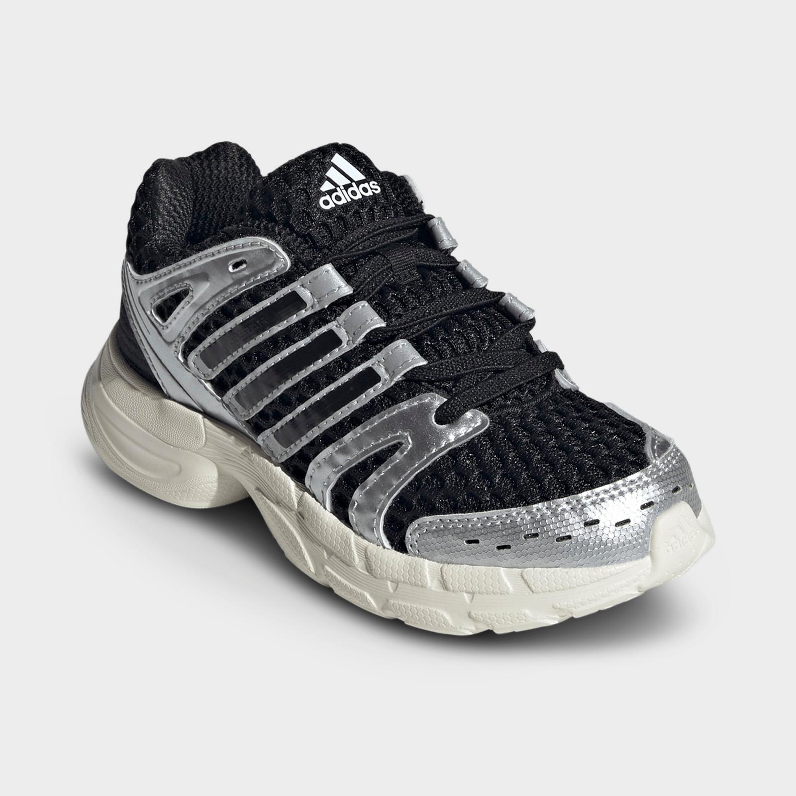 Little Kids' adidas Adistar Control 5 Elastic Lace Casual Shoes - Core Black/Silver Metallic/Grey One - view 2