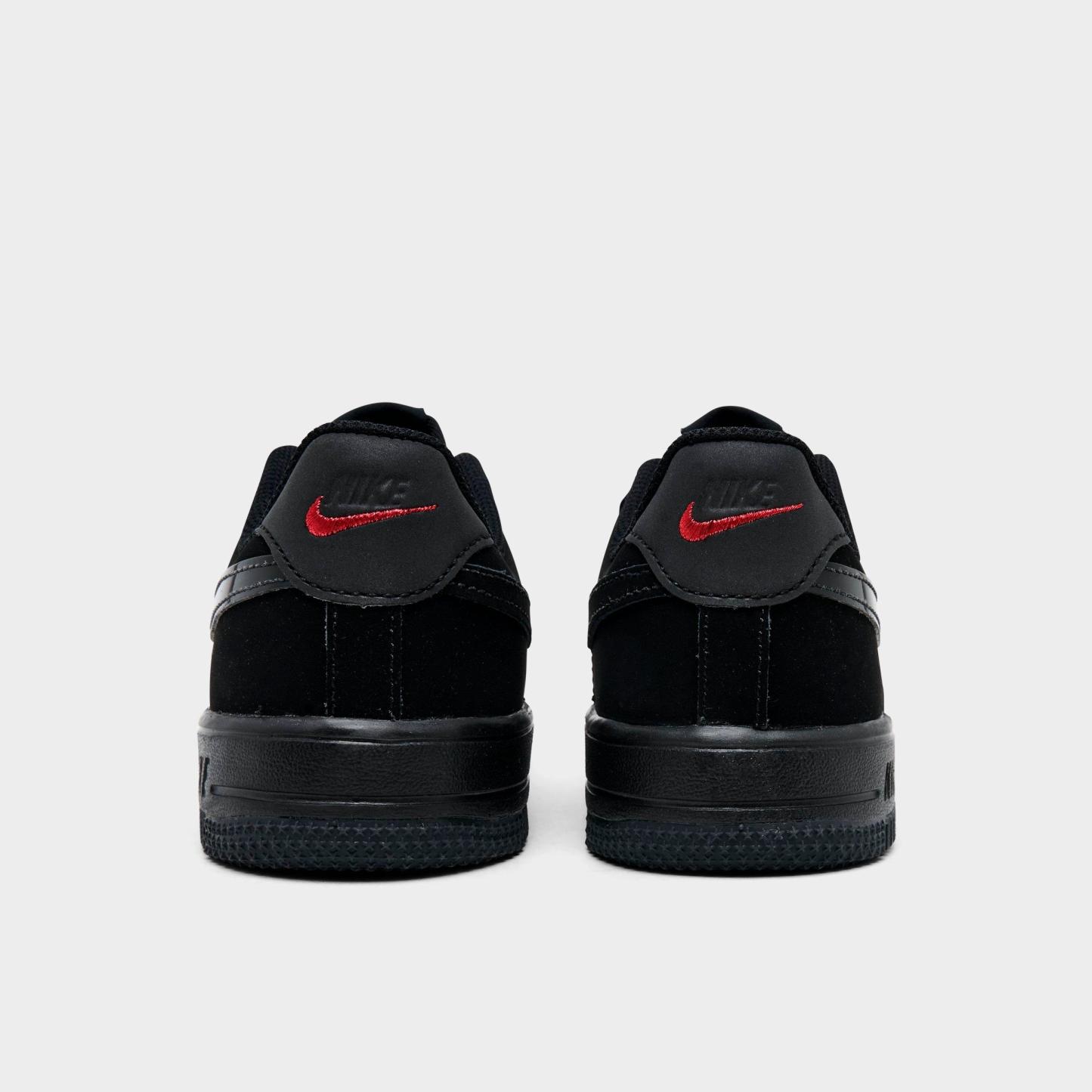 Little Kids' Nithtke Force 1 Casual Shoes - Part 2 - Black/Smoke Grey/Dark Smoke Grey - Back view