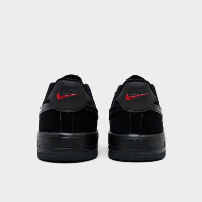 Little Kids' Nithtke Force 1 Casual Shoes - Part 2 - Black/Smoke Grey/Dark Smoke Grey - Back view