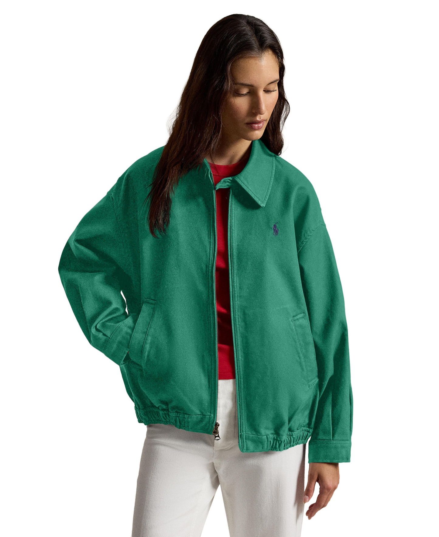 Polo Ralph Lauren Women's Long-Sleeve Bomber Jacket - Bush Green