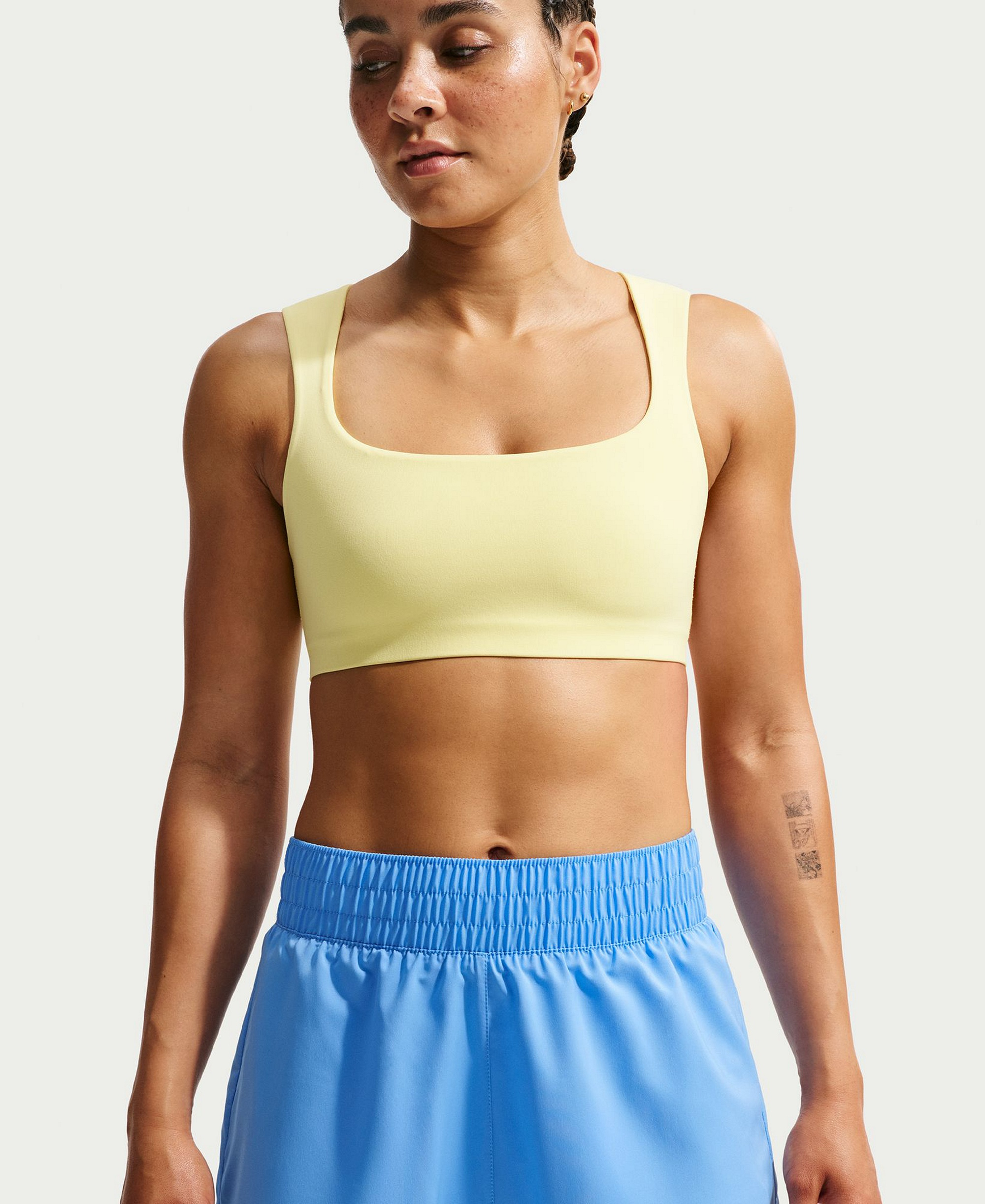 Nike Women's One Dri-Fit High-Waist 2-in-1 Shorts - University Blue/white