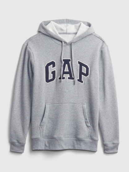 Adult VintageSoft Arch Logo Hoodie - medium heather gray