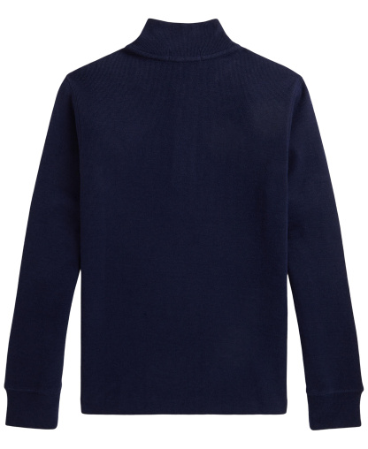 Polo Ralph Lauren Boys' 8-20 Estate Rib Quarter-Zip Sweater - Refined Navy