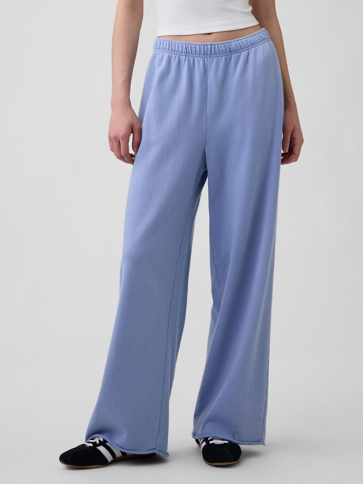 Mid Rise VintageSoft Terry Loose Sweatpants - Moonstone blue