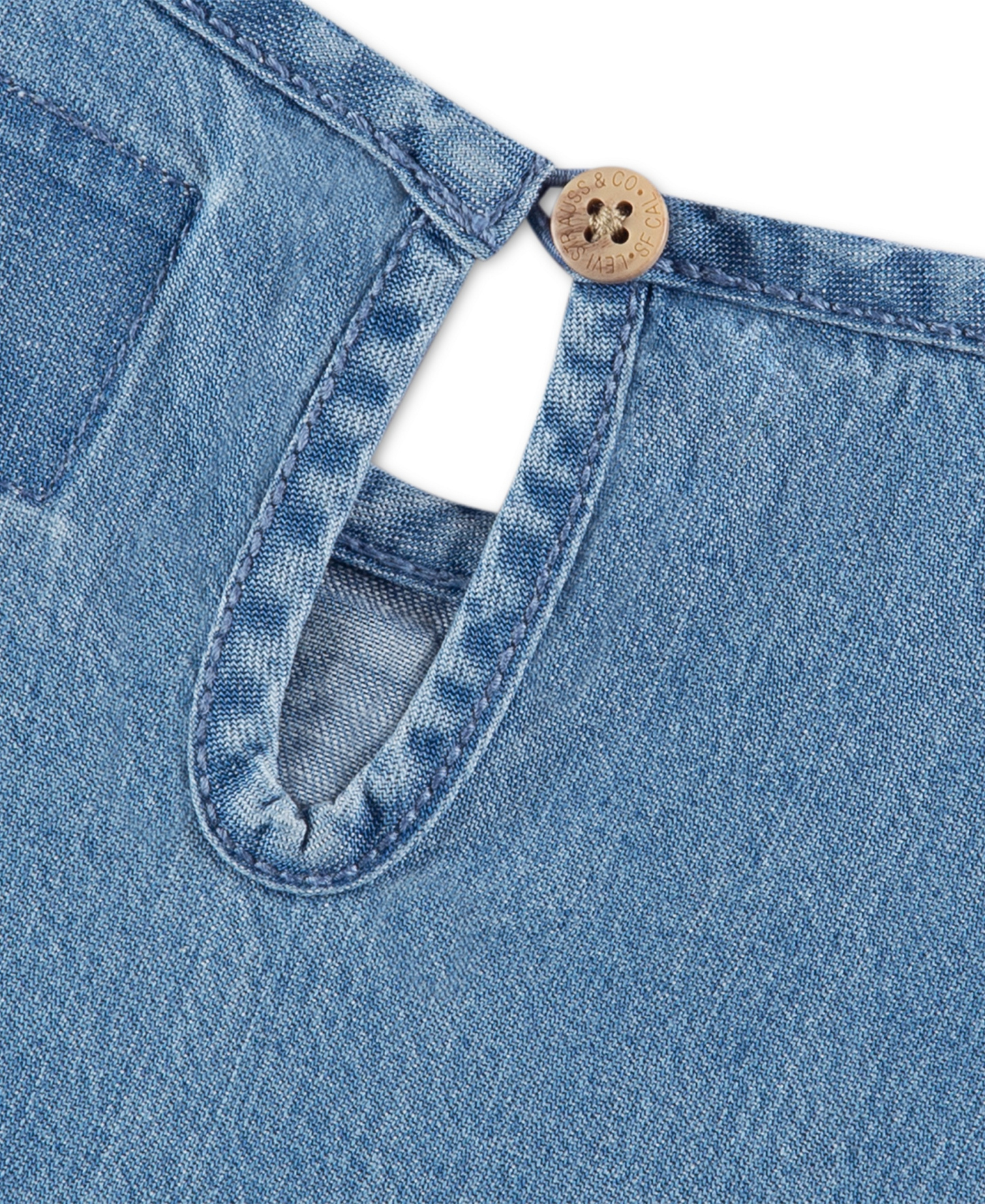 Levi's Toddler Girls' 2T-6X Bubble Short-Sleeve Dress - Chambray Blue