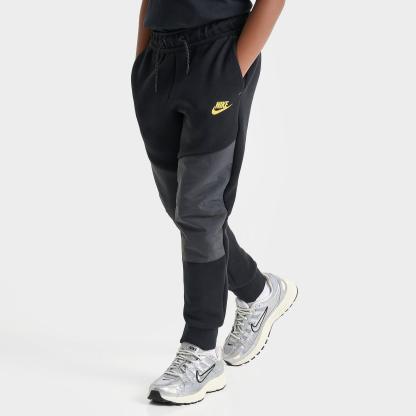 Boys' Big Kids' Nike Sportswear Tech Fleece Jogger Pants - Black/Dark Smoke Grey/Metallic Gold